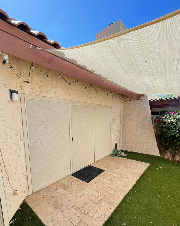 Heavy-duty sliding screen door installed on a patio in Sierra Vista, Arizona